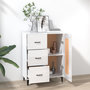 Voir la diapositive 3 : VIDAXL Buffet Blanc brillant 69,5x34x90 cm Bois d'ingenierie