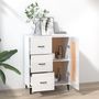 Voir la diapositive 3 : VIDAXL Buffet Blanc brillant 69,5x34x90 cm Bois d'ingenierie