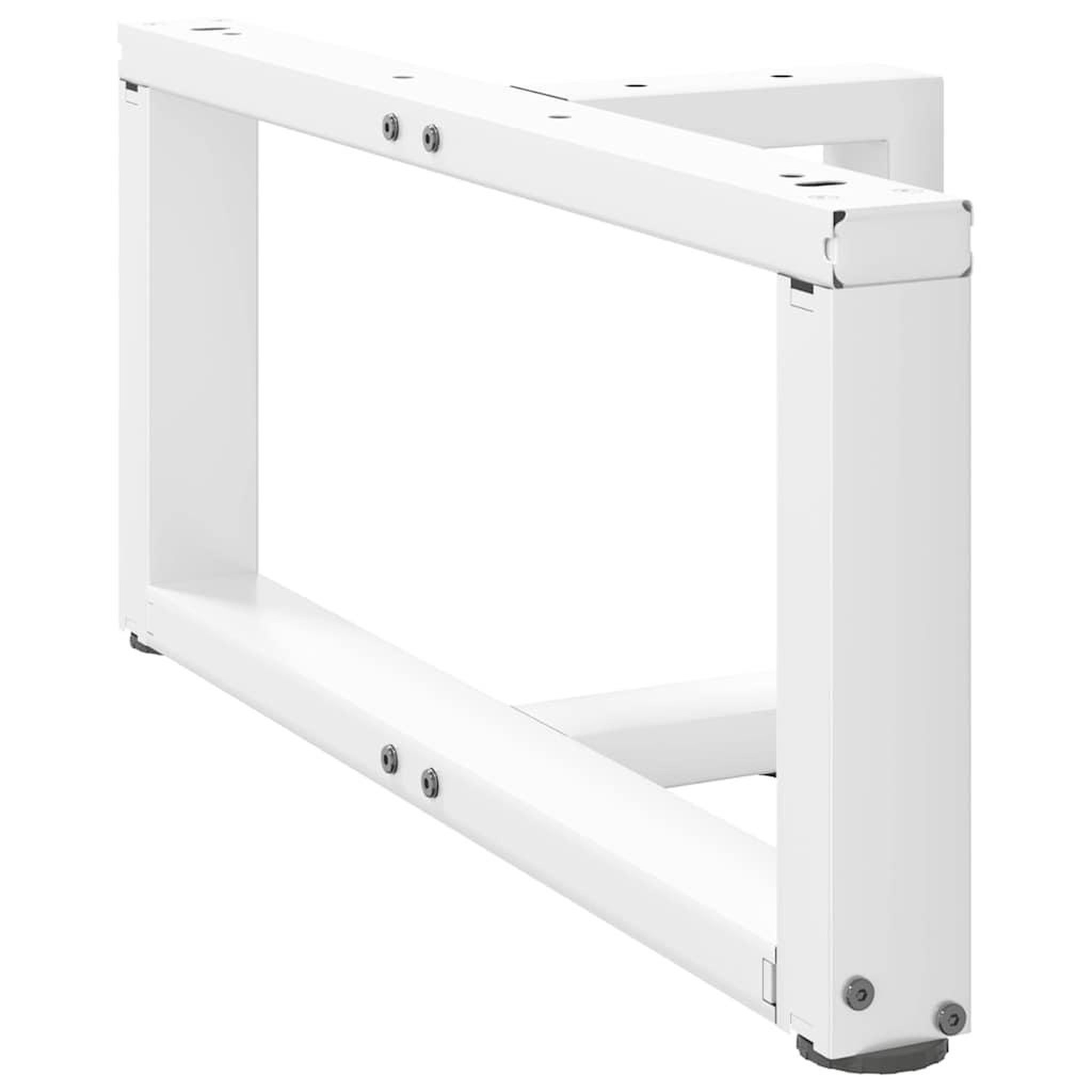 Voir la diapositive 4 : VIDAXL Pieds de table basse en forme de T 2 pcs blanc 70x25x(30-31) cm