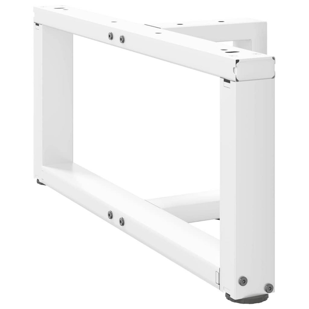 VIDAXL Pieds de table basse en forme de T 2 pcs blanc 70x25x(30-31) cm
