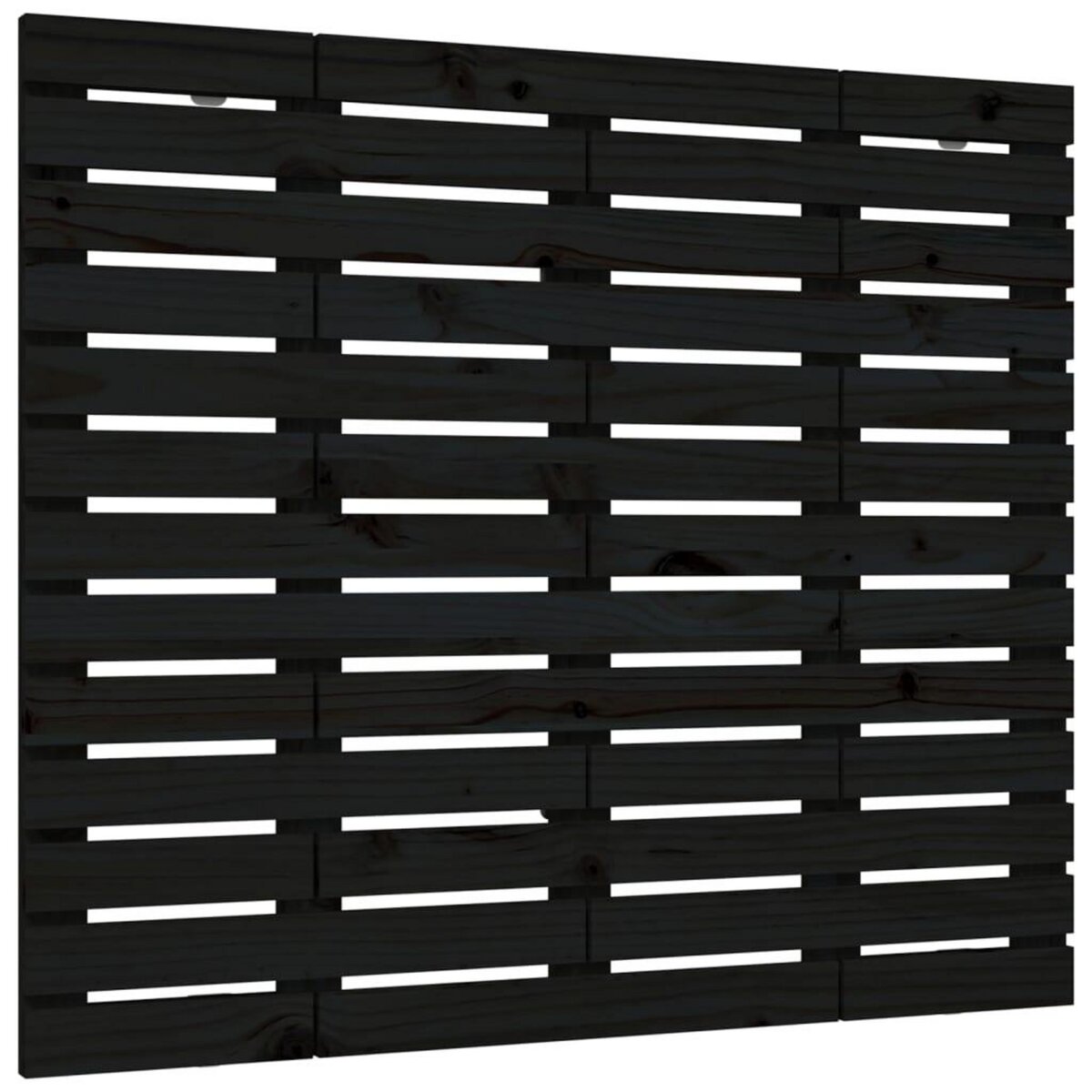 VIDAXL Tete de lit murale Noir 126x3x91,5 cm Bois massif de pin