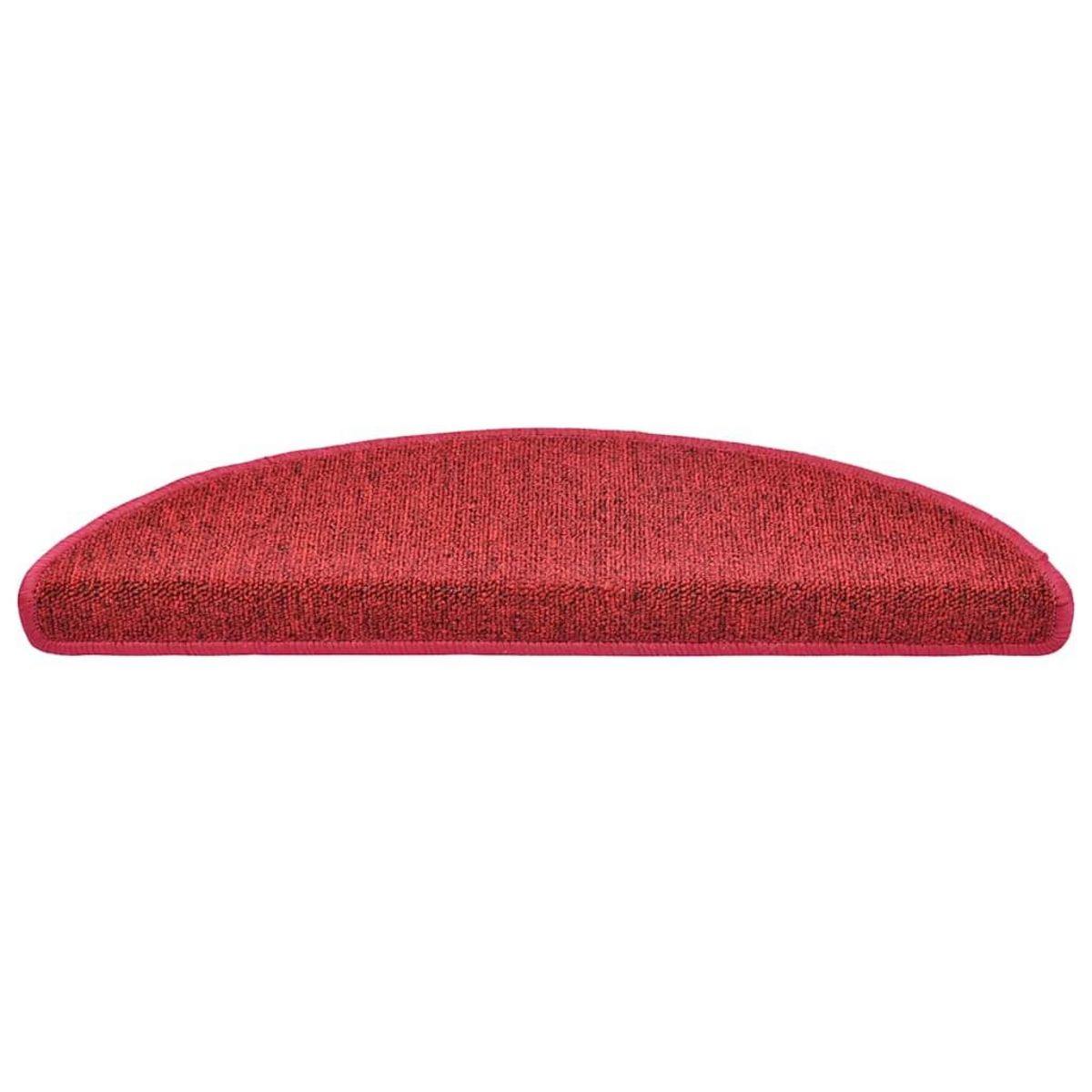 VIDAXL Tapis d'escalier 30 pcs rouge bordeaux 56x17x3 cm