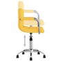 Voir la diapositive 5 : VIDAXL Chaise pivotante de salle a manger Jaune moutarde Tissu