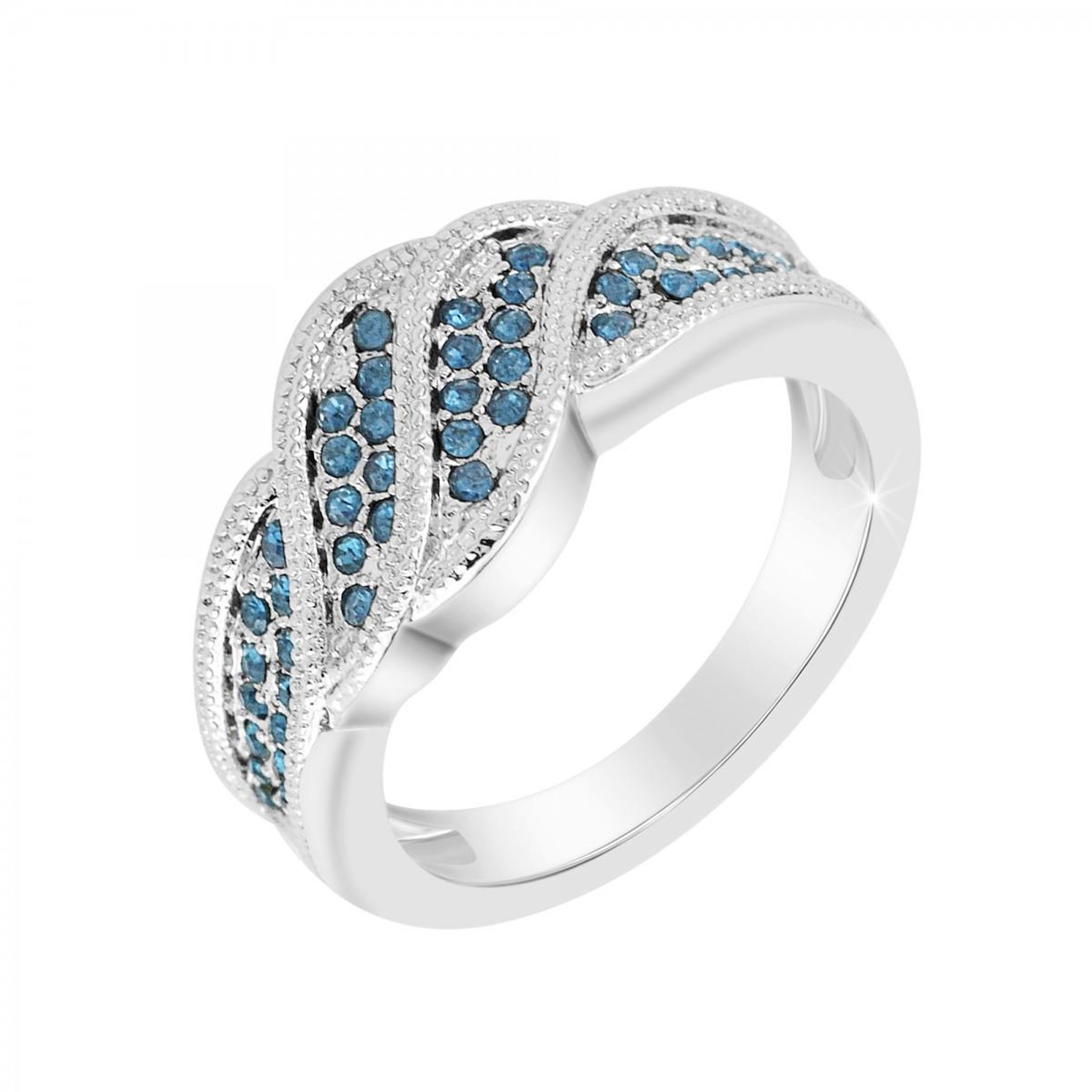SC CRYSTAL Bague taille 54 SC Crystal ornée de Cristaux scintillants. Coloris disponibles : Gris