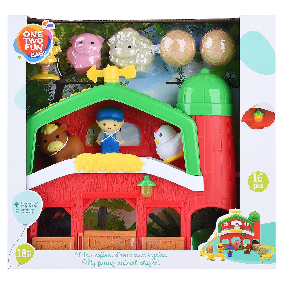 One Two Fun Ensemble de jeux d'animaux de ferme
