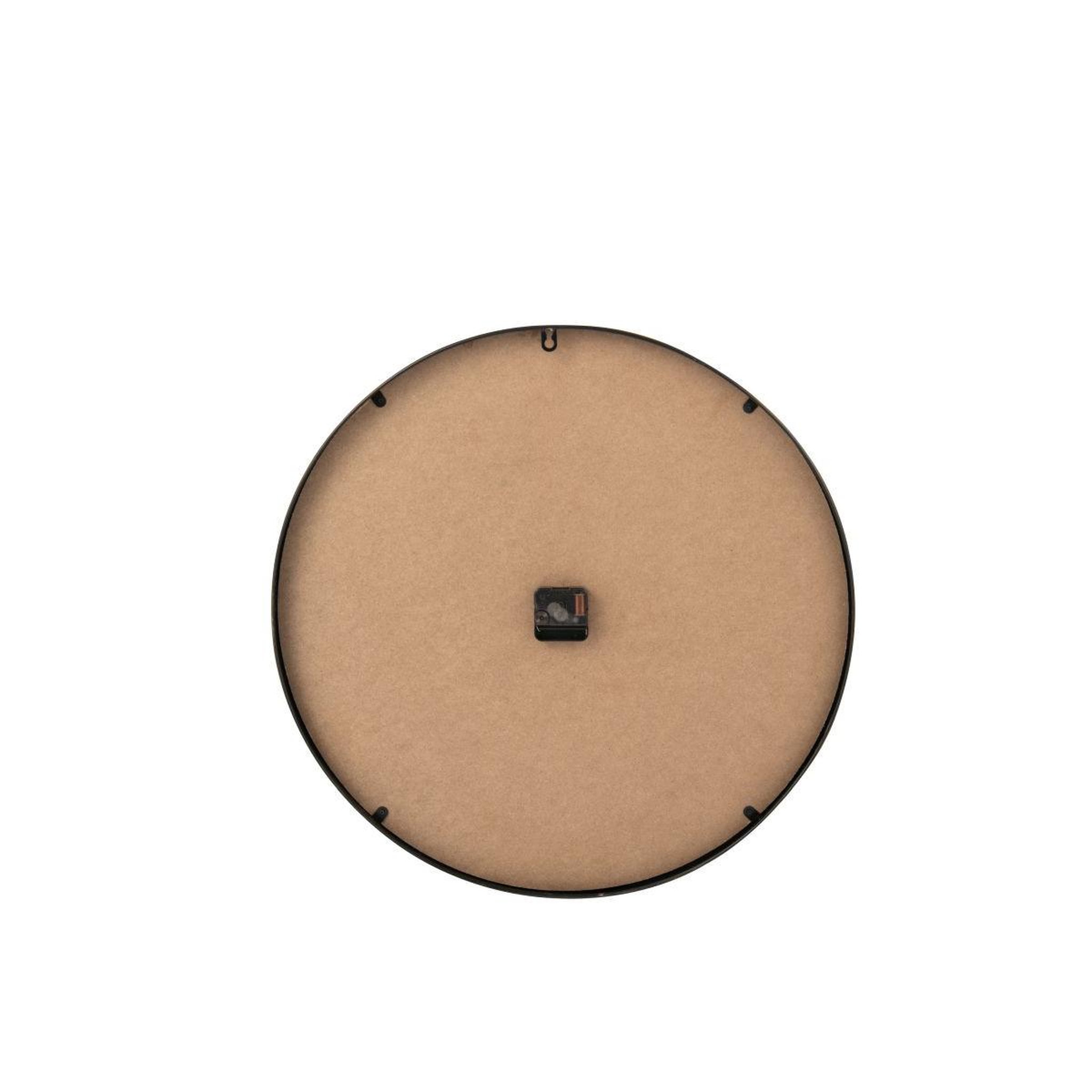 Voir la diapositive 2 : J-LINE Horloge murale en rotin  automn  60cm marron