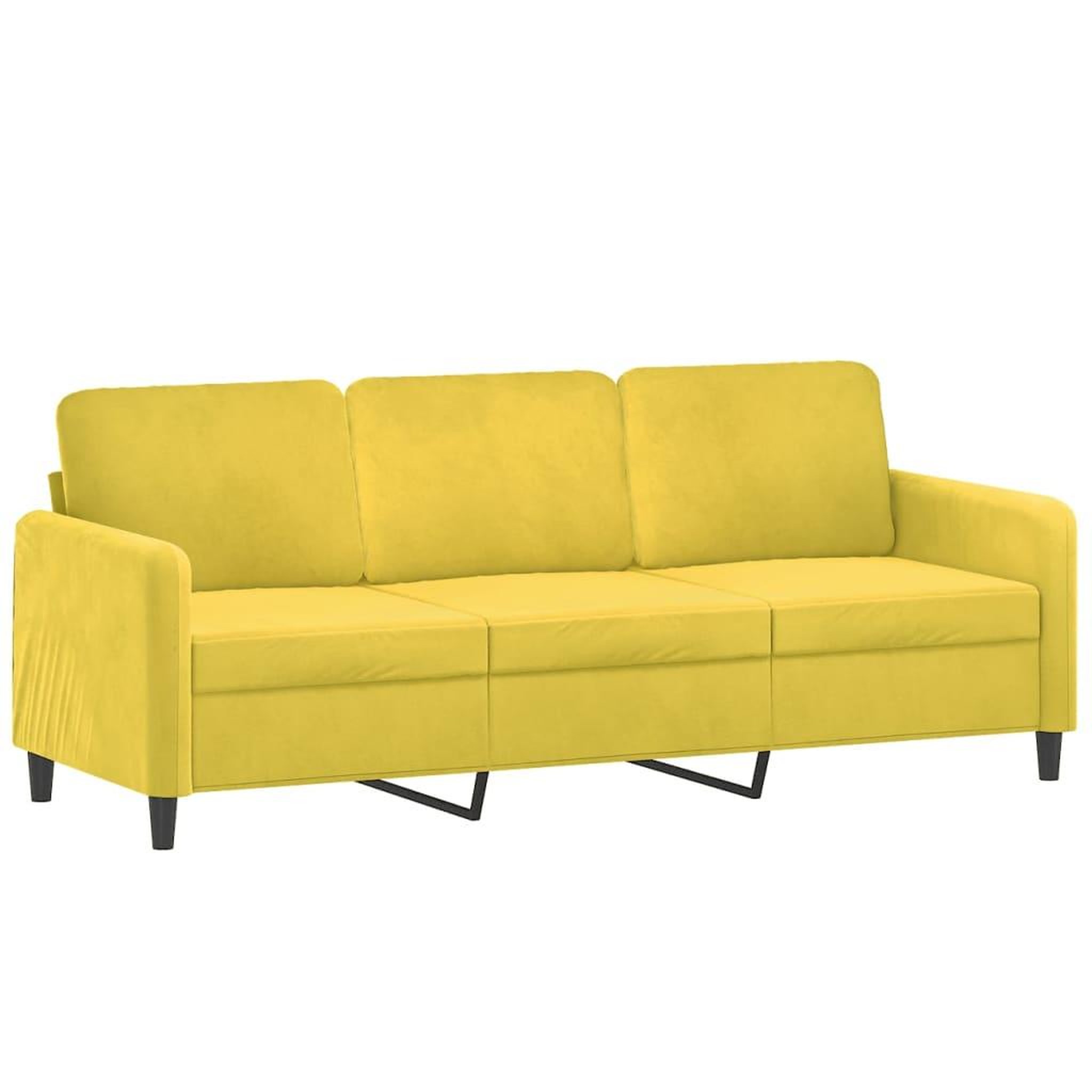 Voir la diapositive 4 : VIDAXL Ensemble de canapes 2 pcs jaune velours