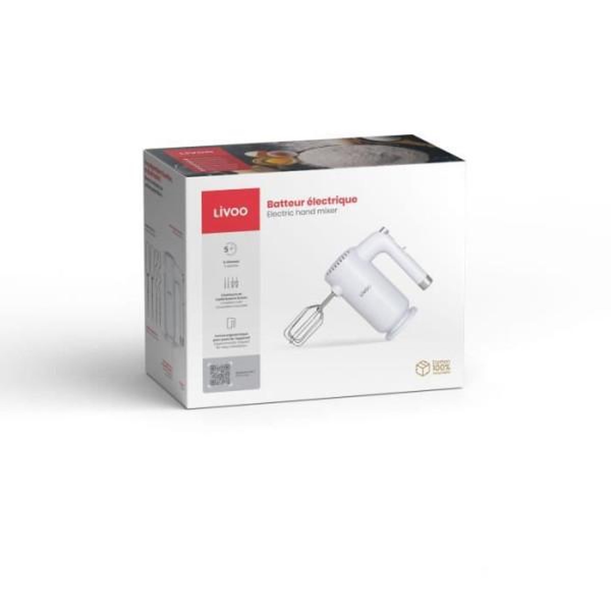 Voir la diapositive 5 : LIVOO Batteur électrique 250w blanc - DOP243W