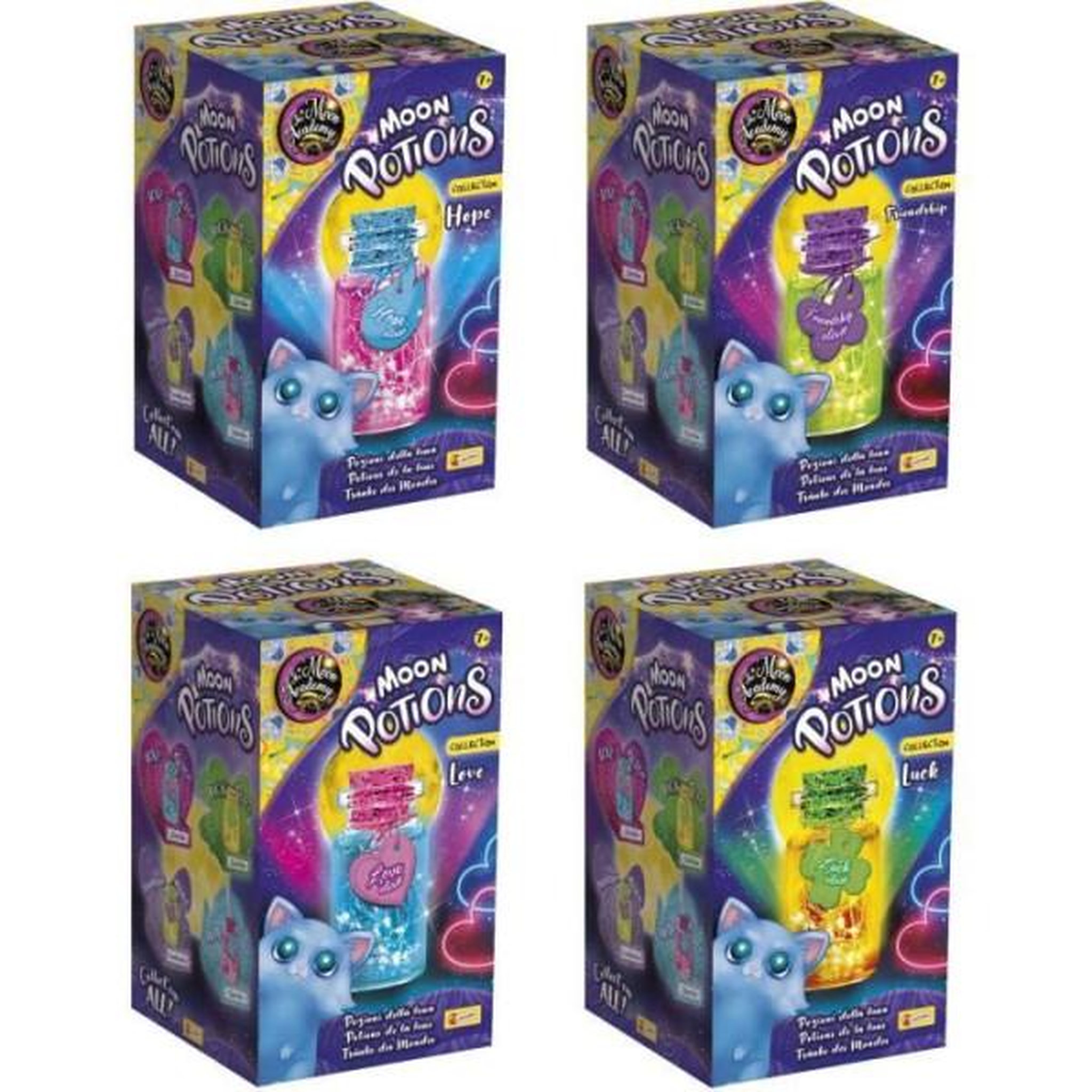 Voir la diapositive 2 : LISCIANI GIOCHI Potions magiques - lisciani - the moon academy - kit de créations - flacons originaux - activités créatives