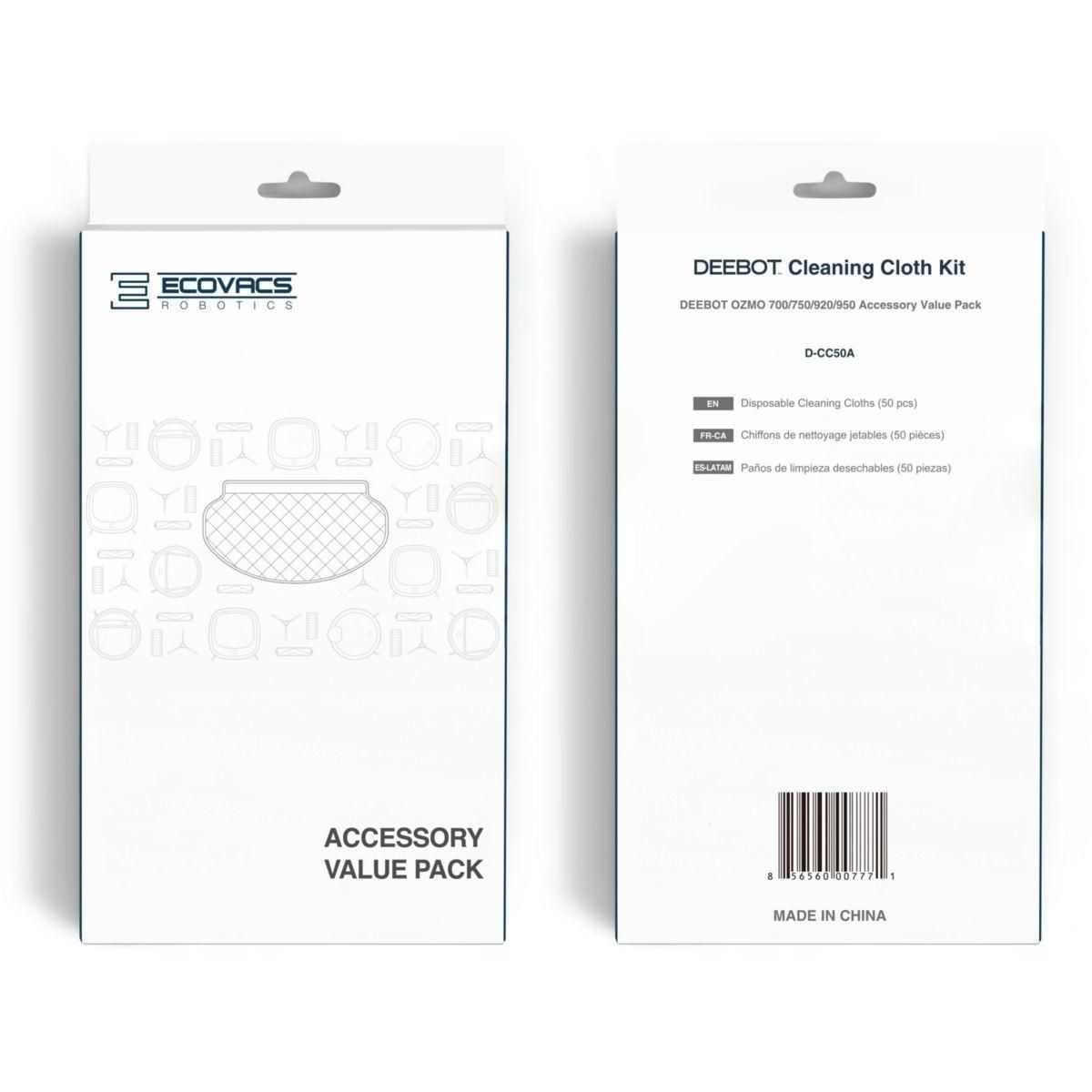 ECOVACS Lingettes et serpillères pour OZMO 920/950 - D-CC50A