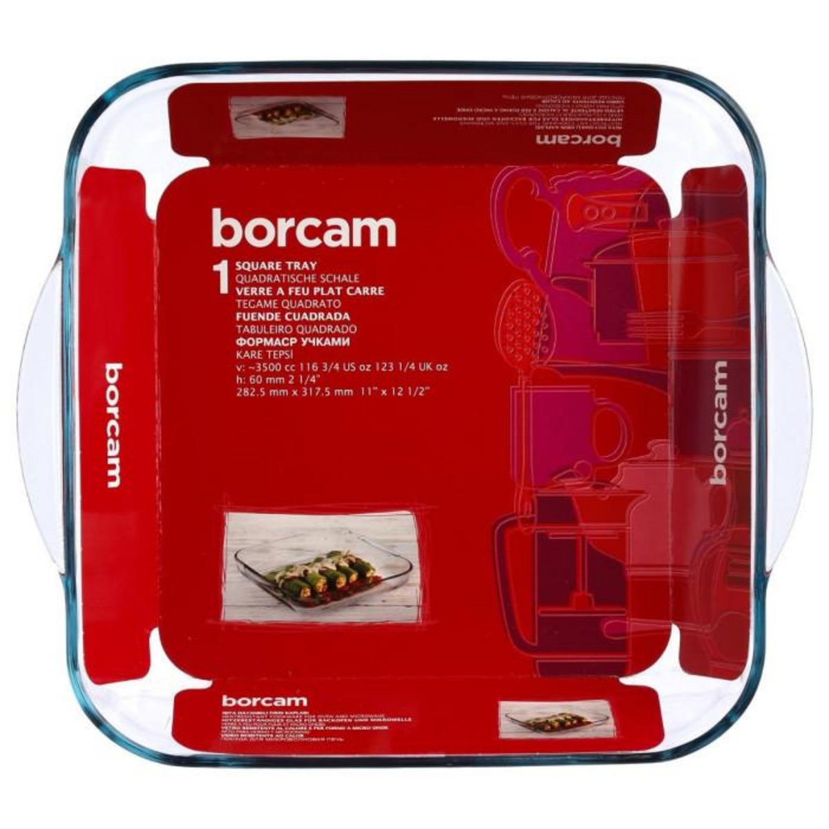 FIVE Plat à Four Carré  Verre  29cm Transparent