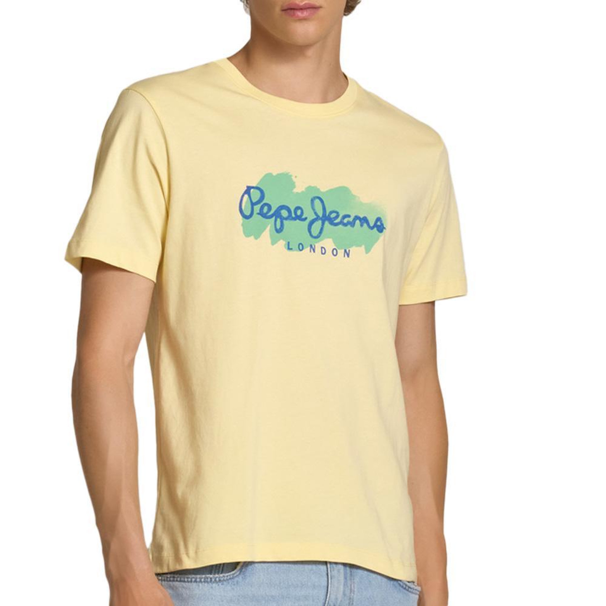 Pepe Jeans T shirt  Homme Pepe jeans Milton. Coloris disponibles : Jaune