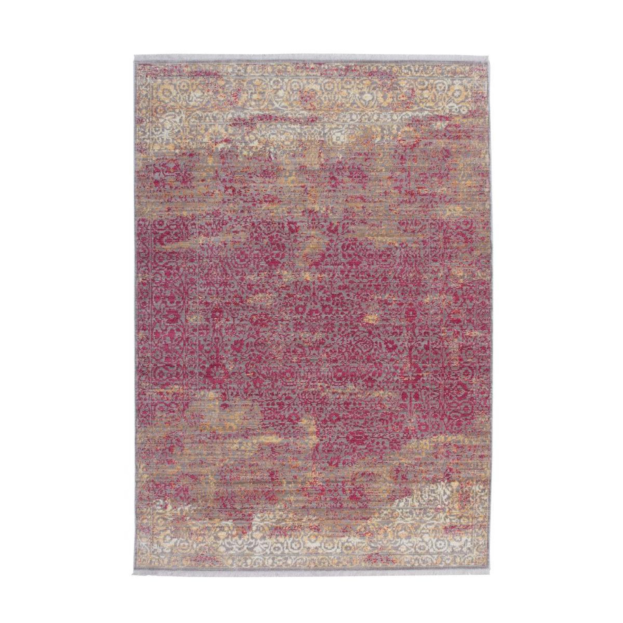 Paris Prix Tapis Vintage à Poils Courts  Antigua  Orange & Rouge. Coloris disponibles : Orange