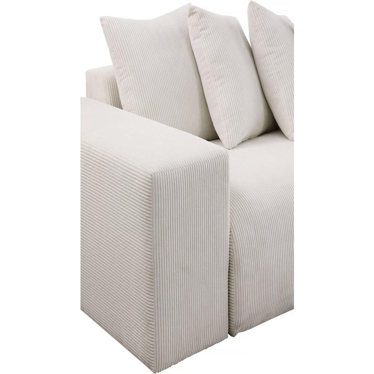 Habitat et Jardin Canapé fixe 3 places en velours côtelé  Rivoli  - Beige