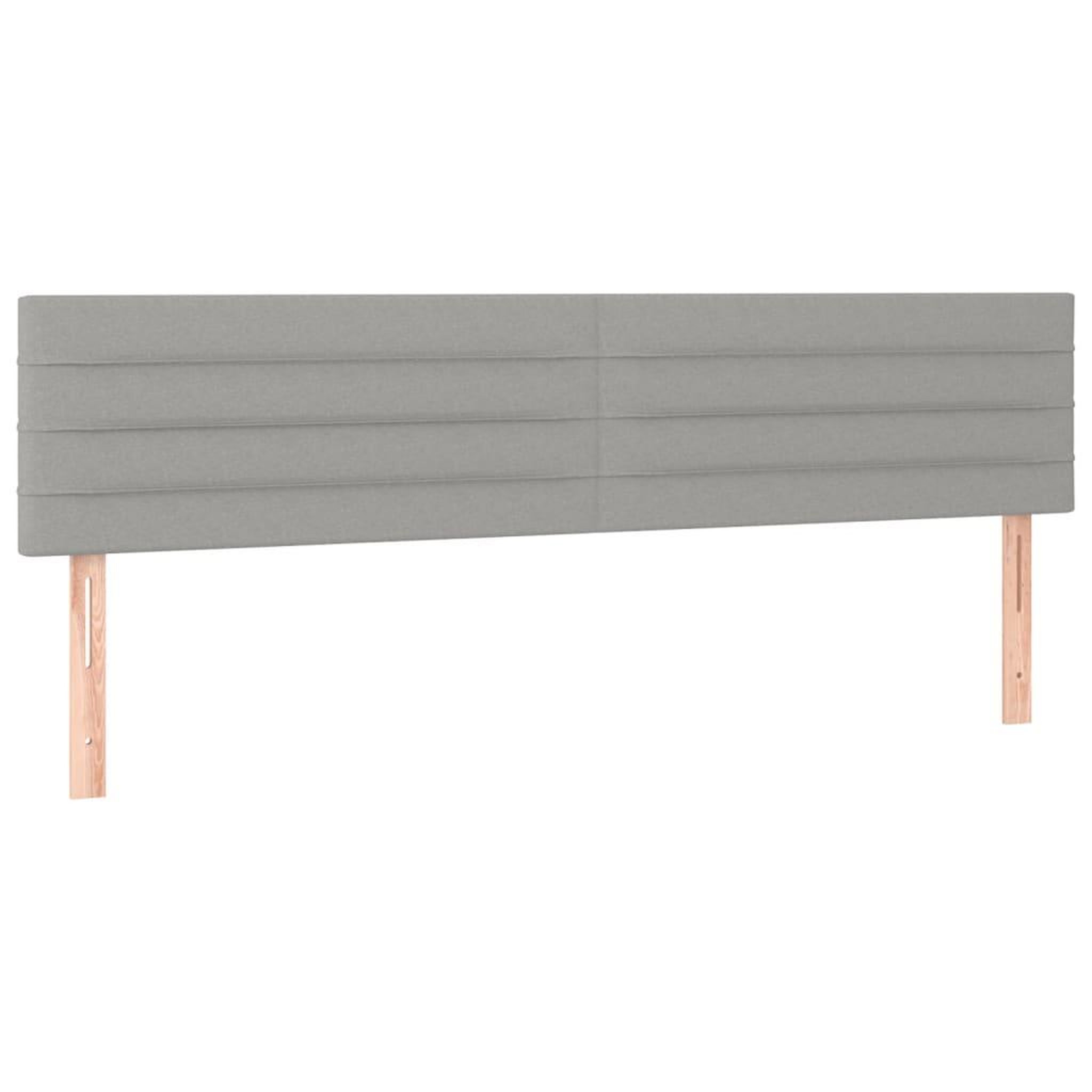 Voir la diapositive 2 : VIDAXL Tetes de lit 2 pcs Gris clair 80x5x78/88 cm Tissu