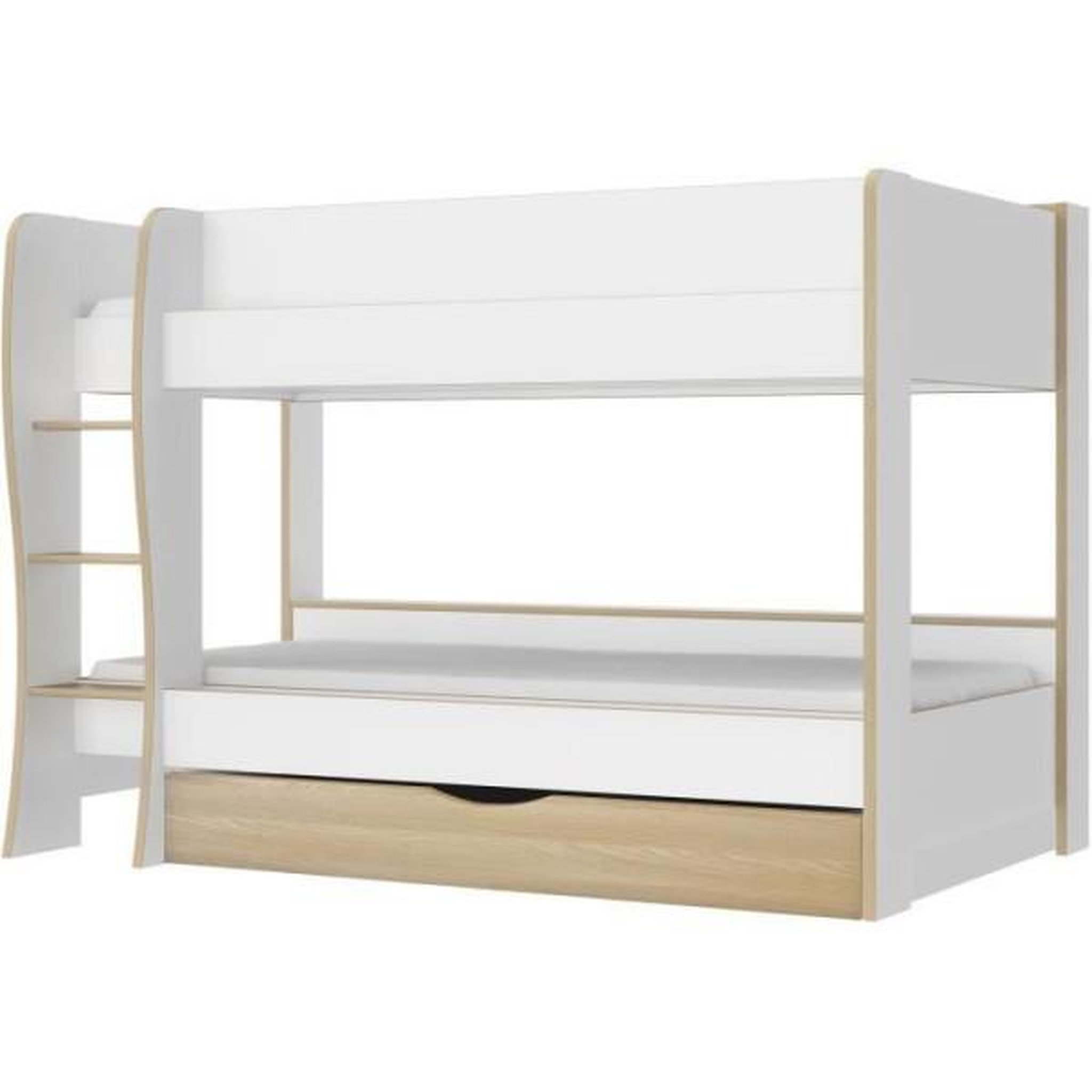 Voir la diapositive 5 : GALIPETTE Lits superposés roomy blanc 90x200