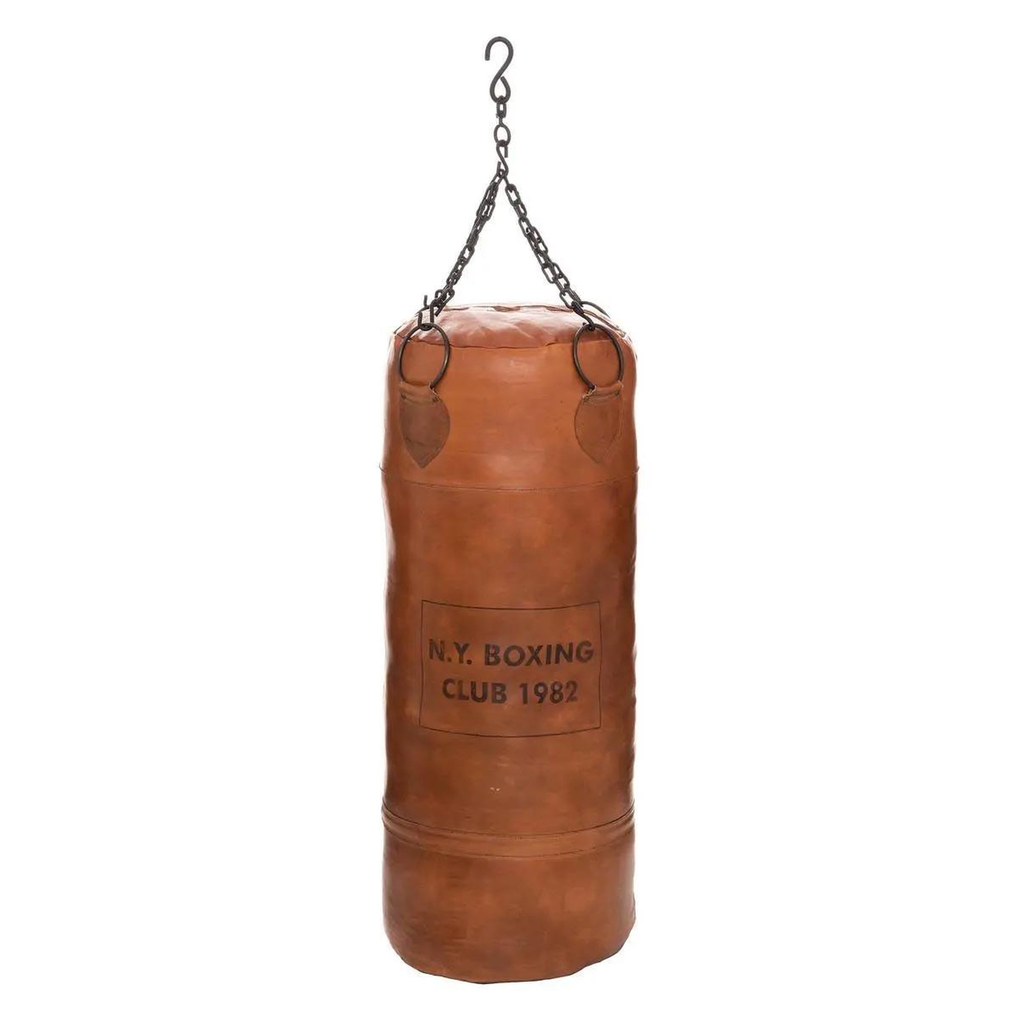 ATMOSPHERA Sac de boxe en cuir déco  loft  100cm marron