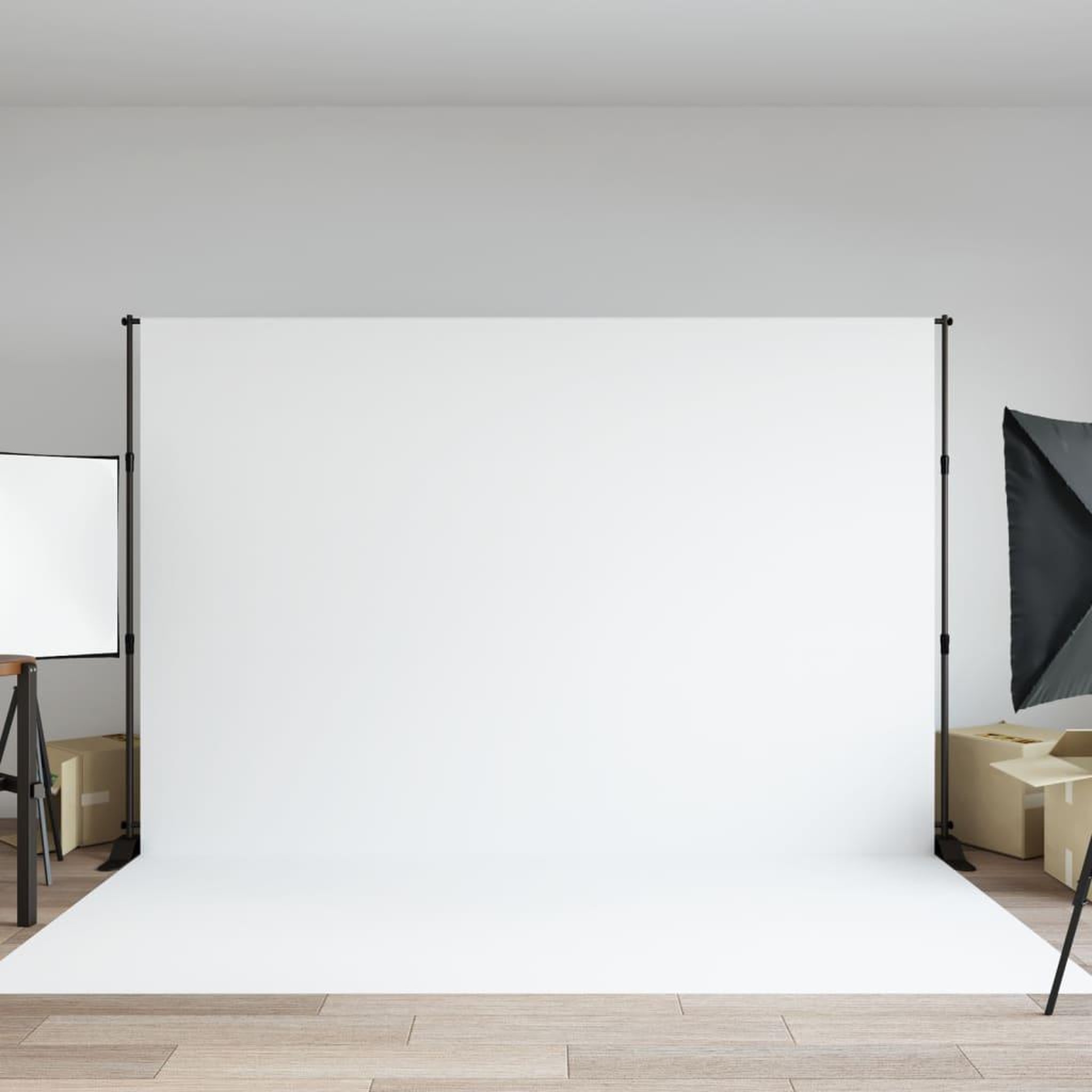 VIDAXL Support de toile de fond noir 305x243 cm acier