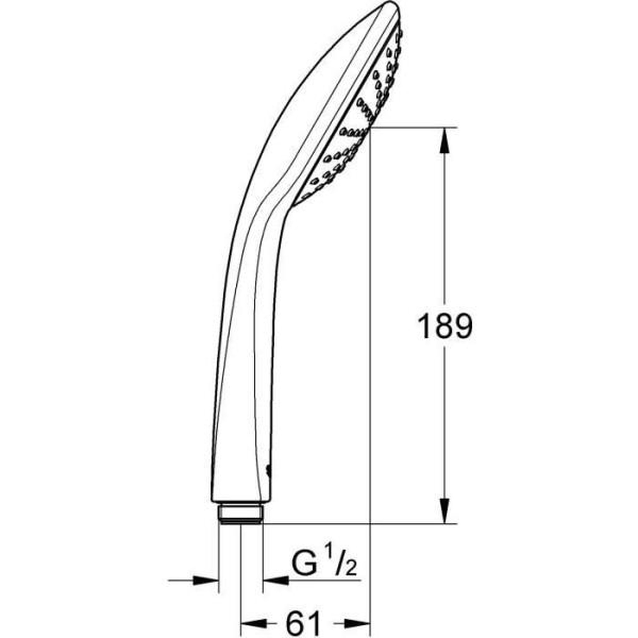 Voir la diapositive 4 : Grohe Douchette 1 jet GROHE Vitalio Joy 110 Chromé - Économie d'eau, Double paroi, Compatible chauffe-eau
