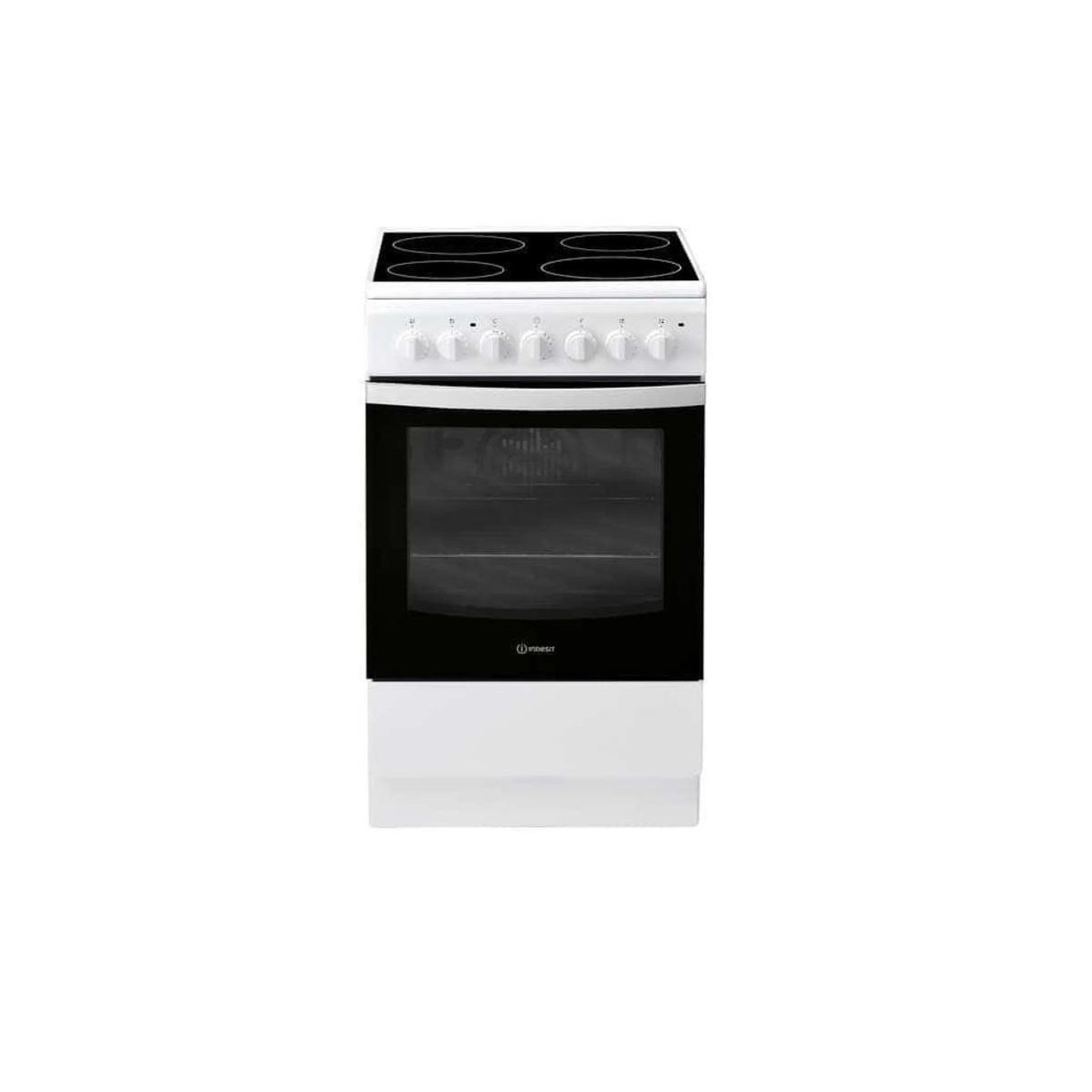 Indesit Cuisinière vitrocéramique 59l 4 feux blanc - IS5V5PCWFR