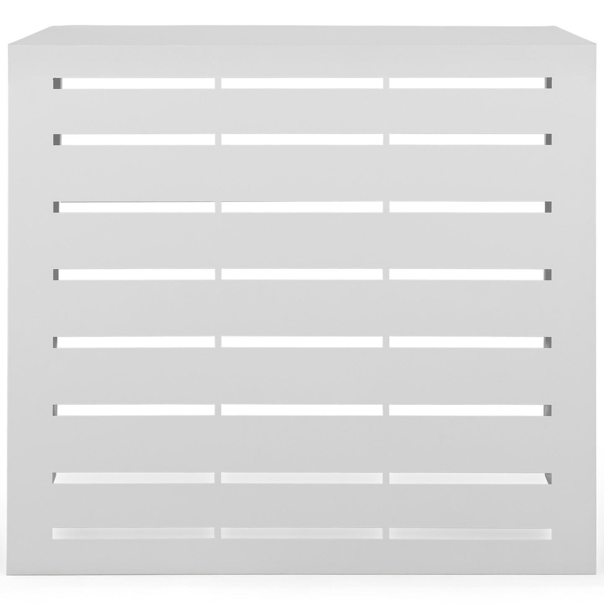 Voir la diapositive 3 : ID MARKET Cache climatiseur 95 x 50 x 80 cm métal blanc protection unité extérieure pour pompe à chaleur