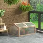 OUTSUNNY Mini serre de jardin serre à tomates dim. 102L x 71l x 53H cm double toit ouvrable 2 niveaux panneaux polycarbonate bois sapin pré-huilé
