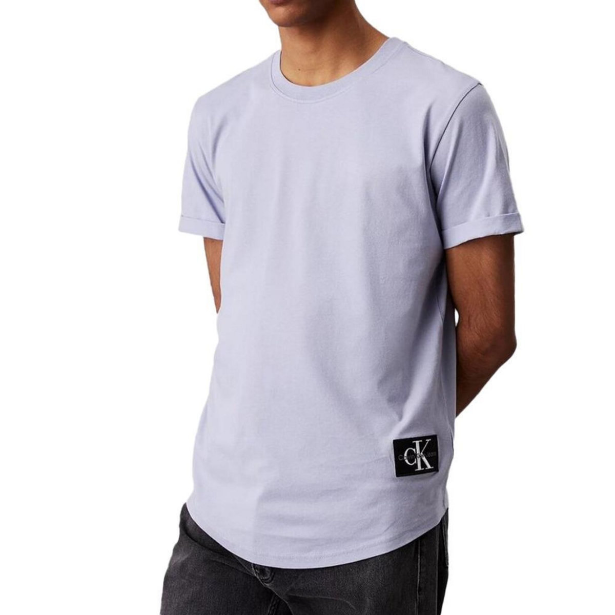 CALVIN KLEIN JEANS T Shirt  auve Homme Calvin Klein Jeans Badge Turn Up Sleeve