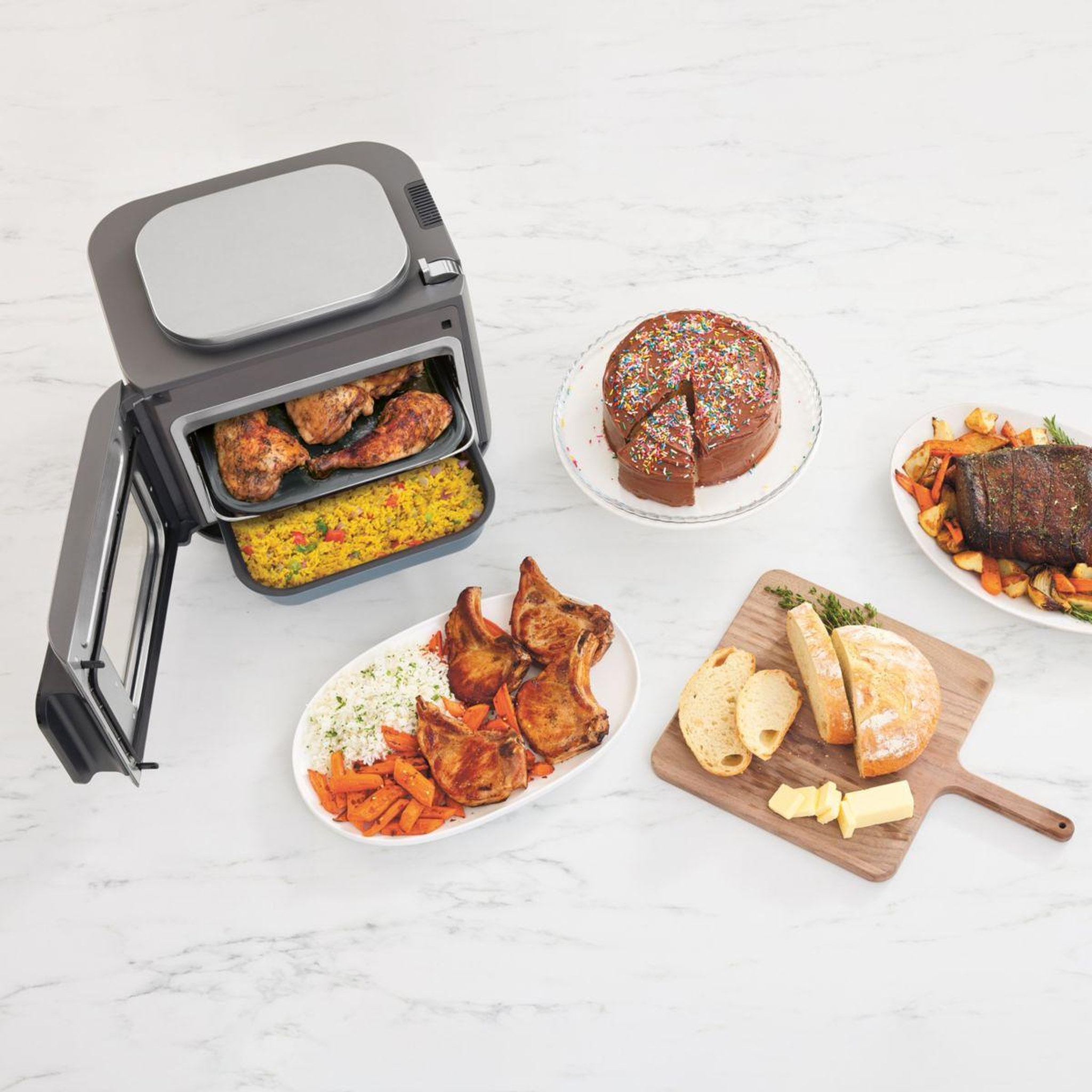Voir la diapositive 3 : NINJA Multicuiseur SFP700EU gris/noir Combi Cooker 12,5L 12 modes de cuisson dont air fryer