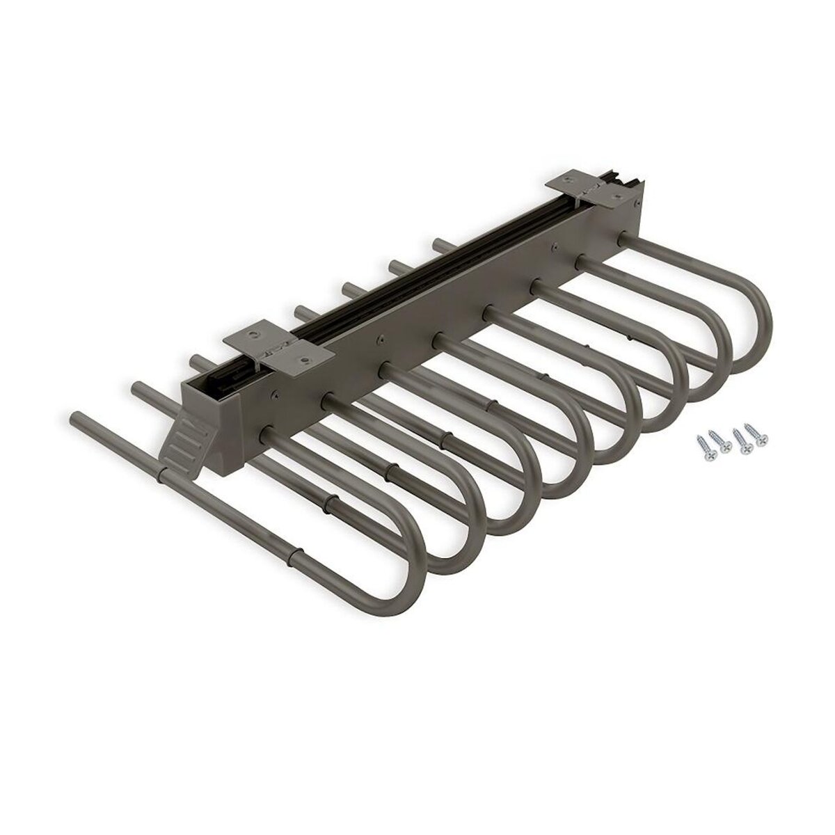 EMUCA SRL Porte-pantalons extractible -  Droite -  Acier et Plastique -  Titane