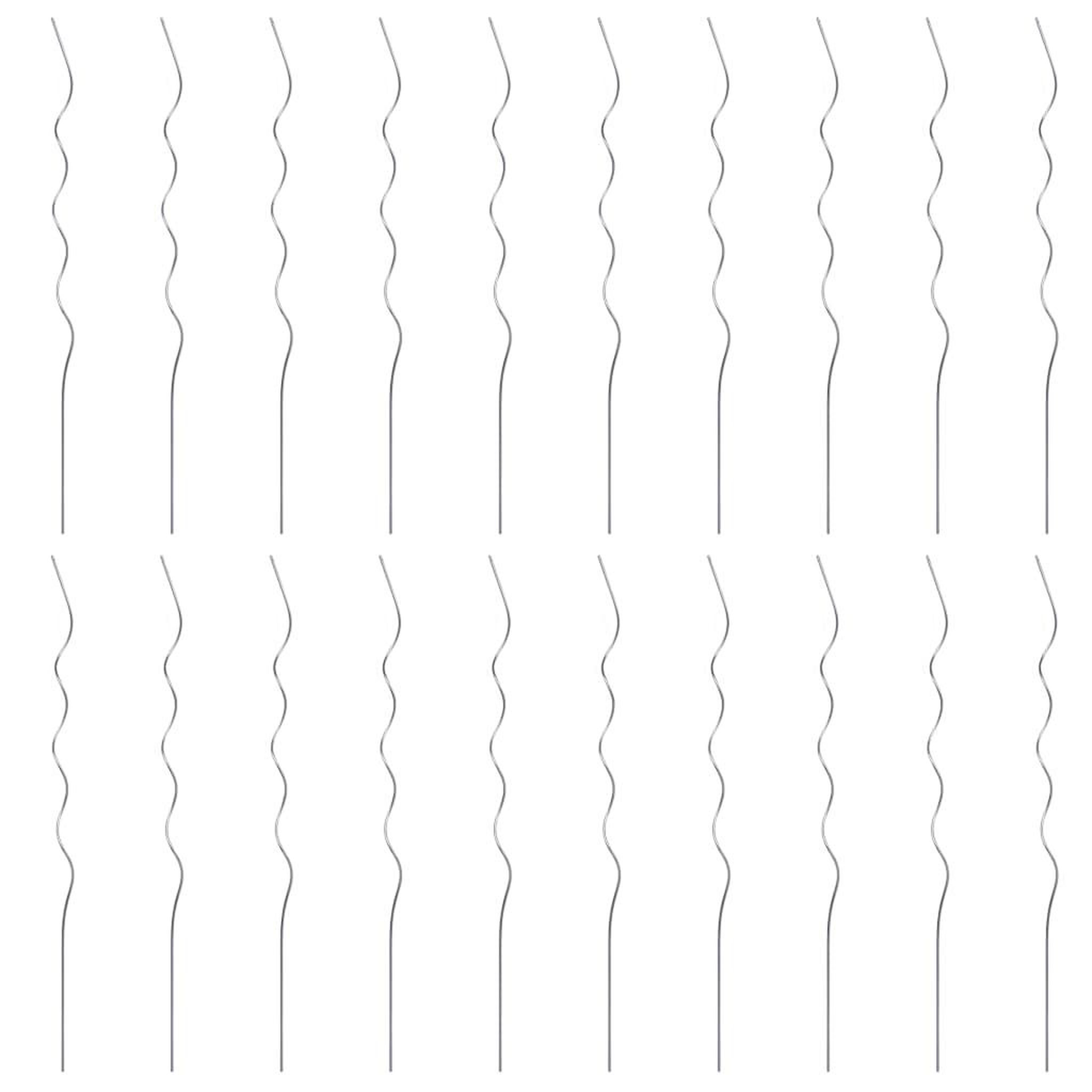 Voir la diapositive 3 : VIDAXL Supports de plantes en spirale 20 pcs Acier galvanise 110 cm