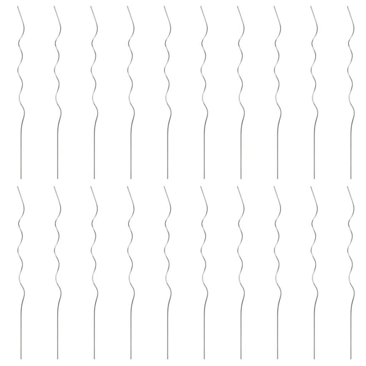 VIDAXL Supports de plantes en spirale 20 pcs Acier galvanise 110 cm
