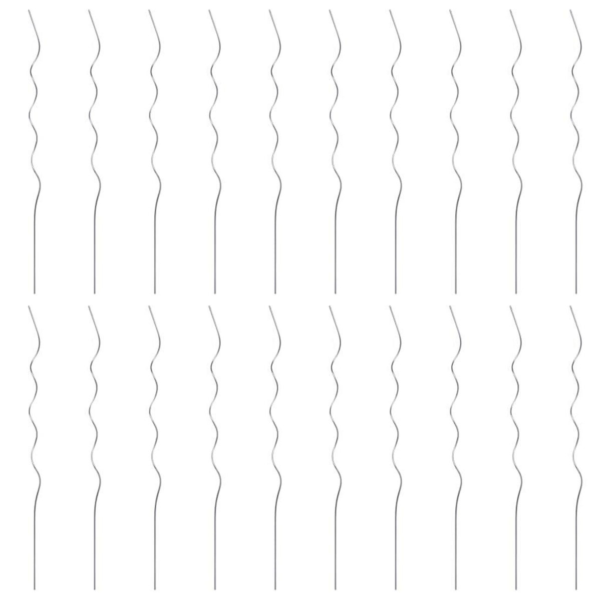 VIDAXL Supports de plantes en spirale 20 pcs Acier galvanise 110 cm