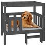 Voir la diapositive 4 : VIDAXL Lit pour chien Gris 75,5x63,5x70 cm Bois de pin solide