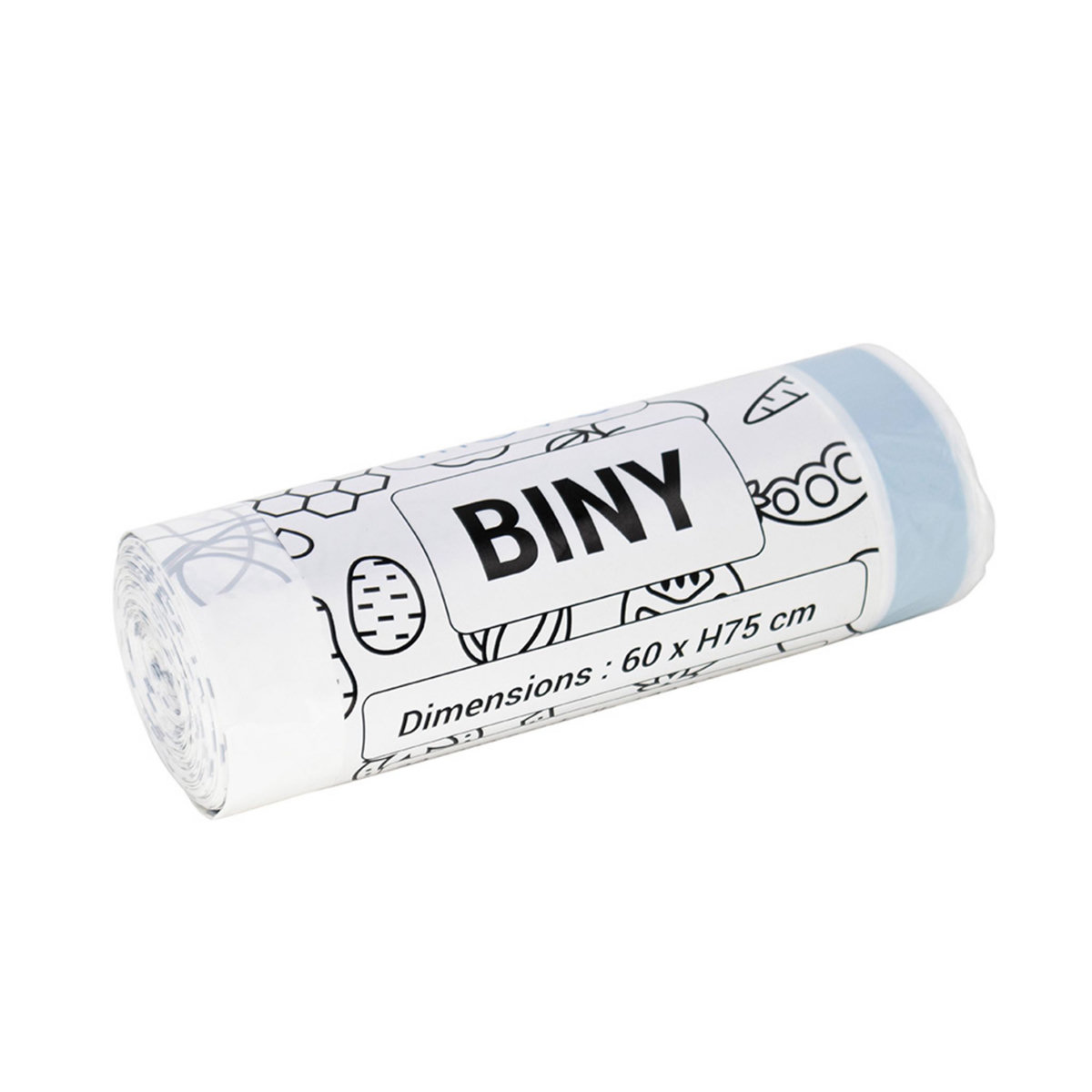 BATIMEX Lot de 20 sacs poubelles compatibles poubelles de 30 à 50L avec lien coulissant