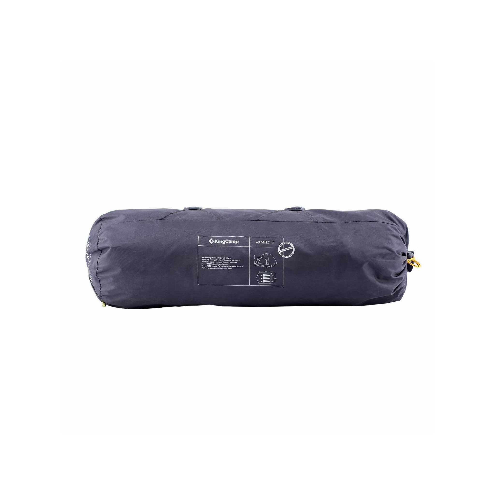 Voir la diapositive 5 : KINGCAMP Tente de camping familiale 3 places - kingcamp - modèle family - 205x205x130 cm