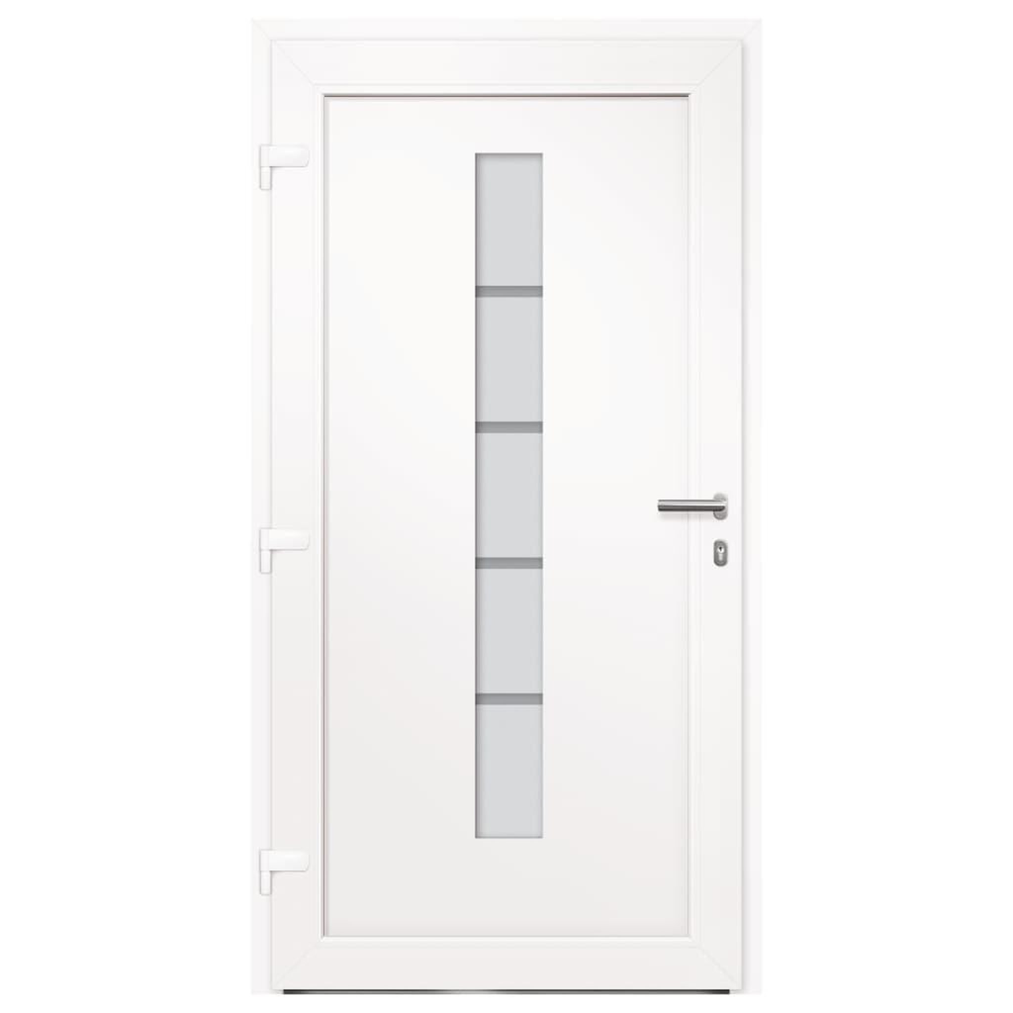 Voir la diapositive 4 : VIDAXL Porte d'entree Aluminium et PVC Anthracite 100x210 cm