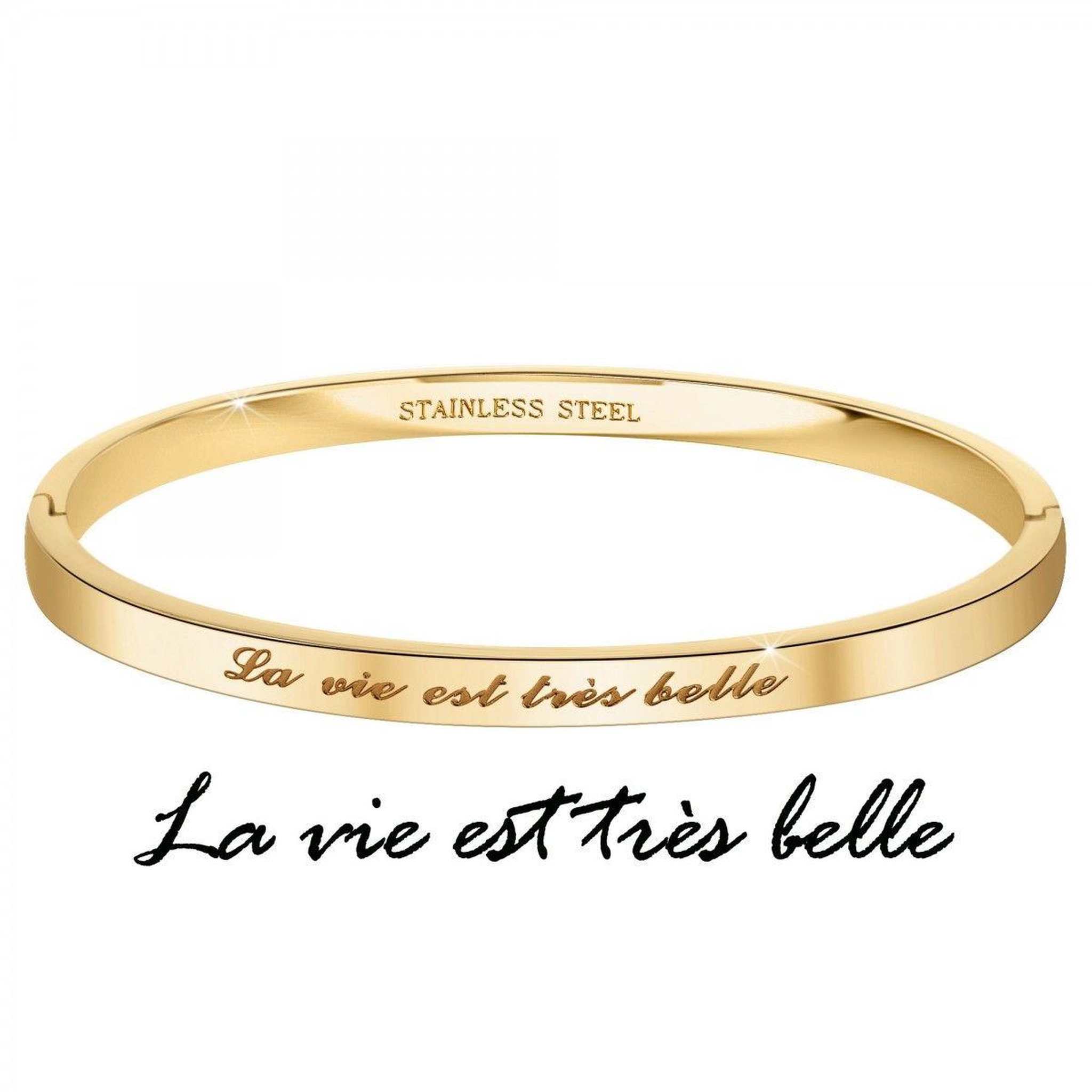 Voir la diapositive 3 : SC CRYSTAL La vie est très belle - Bracelet SC Crystal en Acier Finement doré