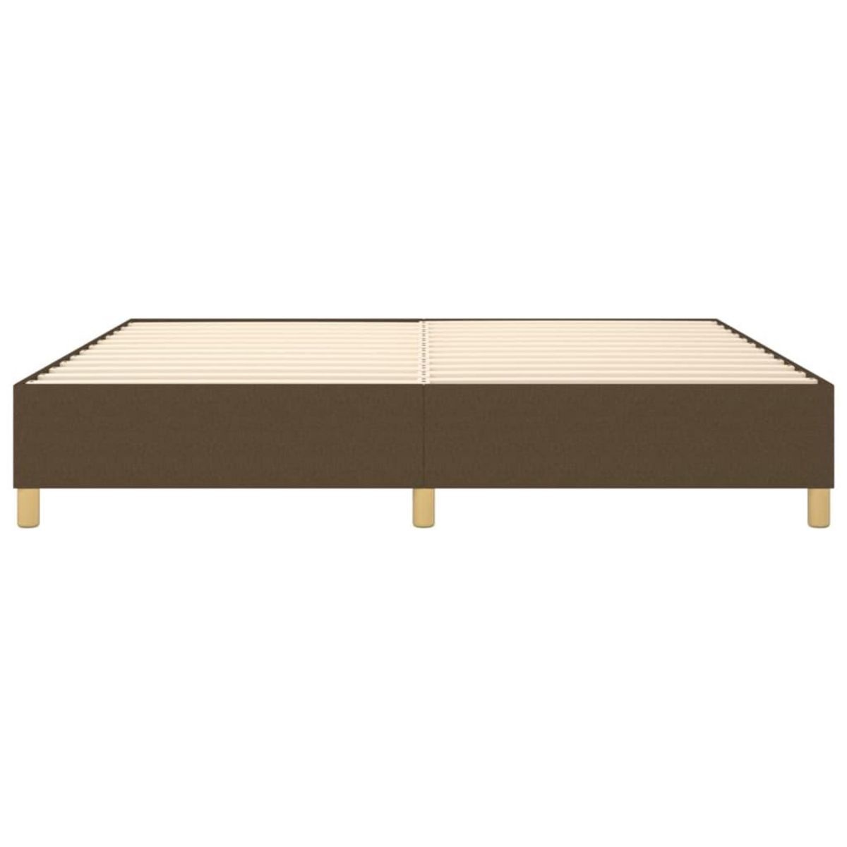 VIDAXL Cadre de lit sans matelas marron fonce 200x200 cm tissu