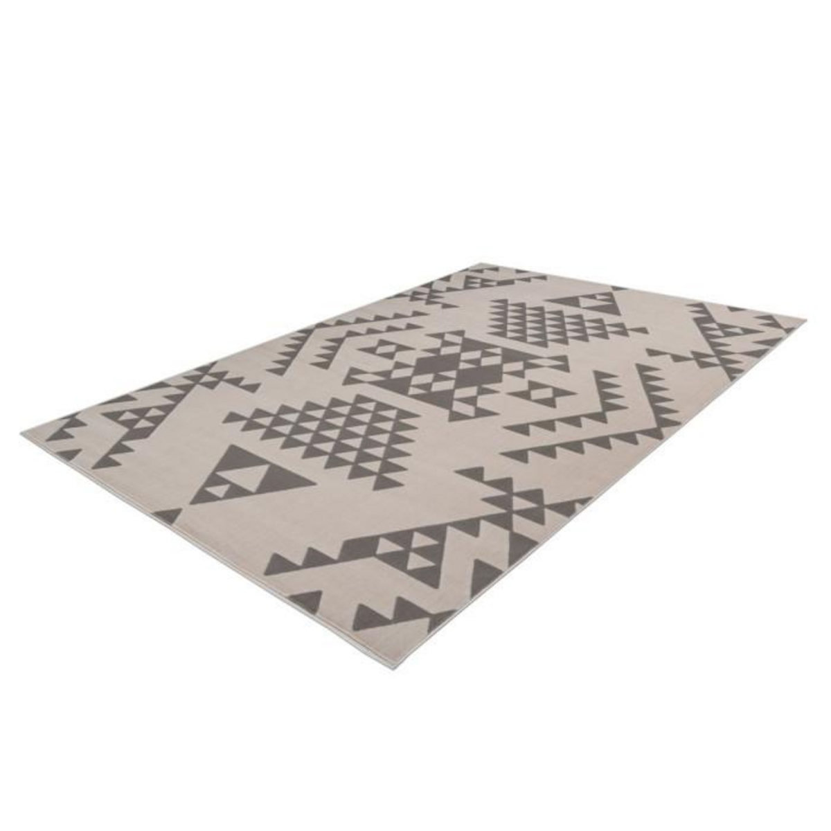 Paris Prix Tapis Ethnique à Poils Courts  Esperanto VI  Taupe