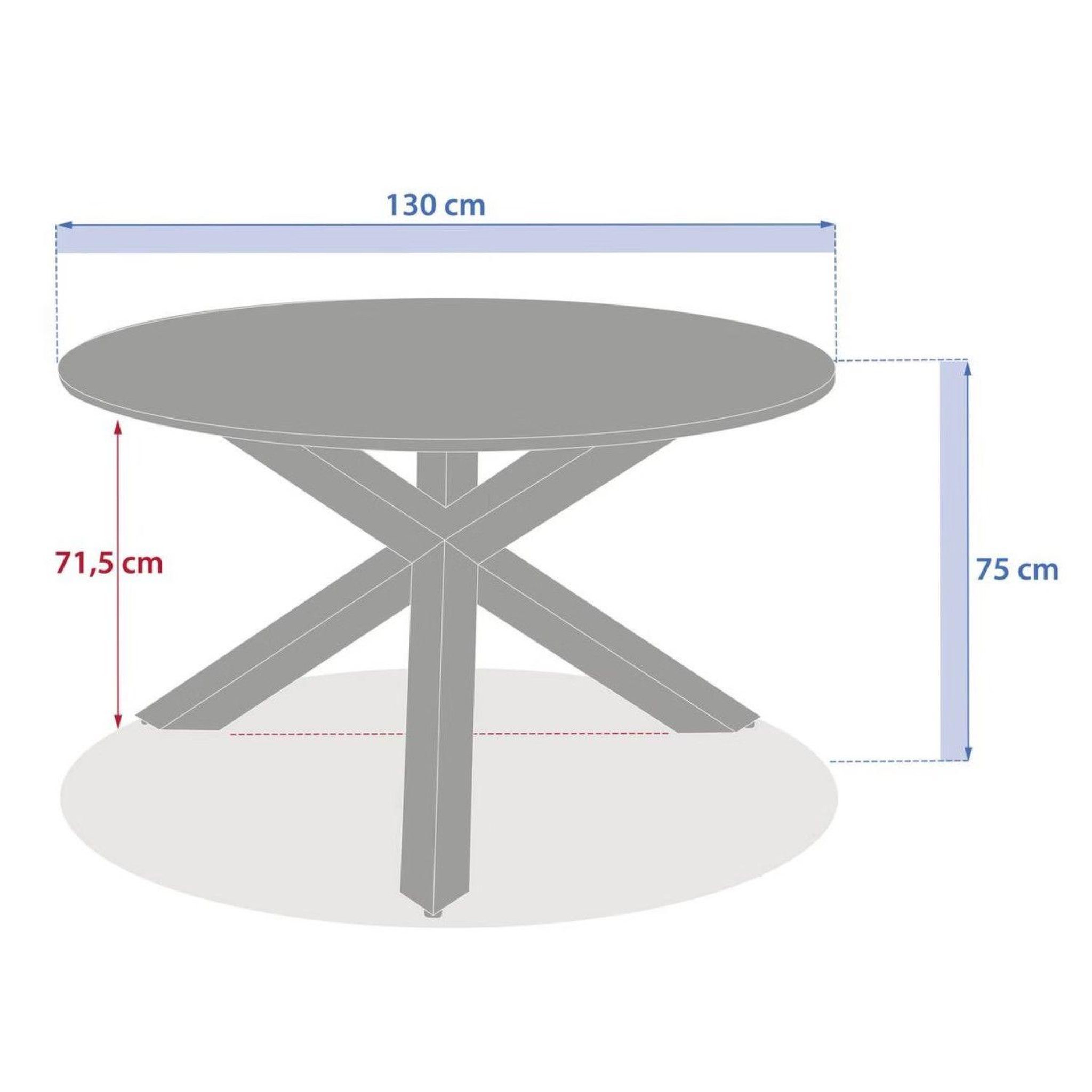 Voir la diapositive 3 : HESPERIDE Table de jardin ronde en aluminium 6 places oryon