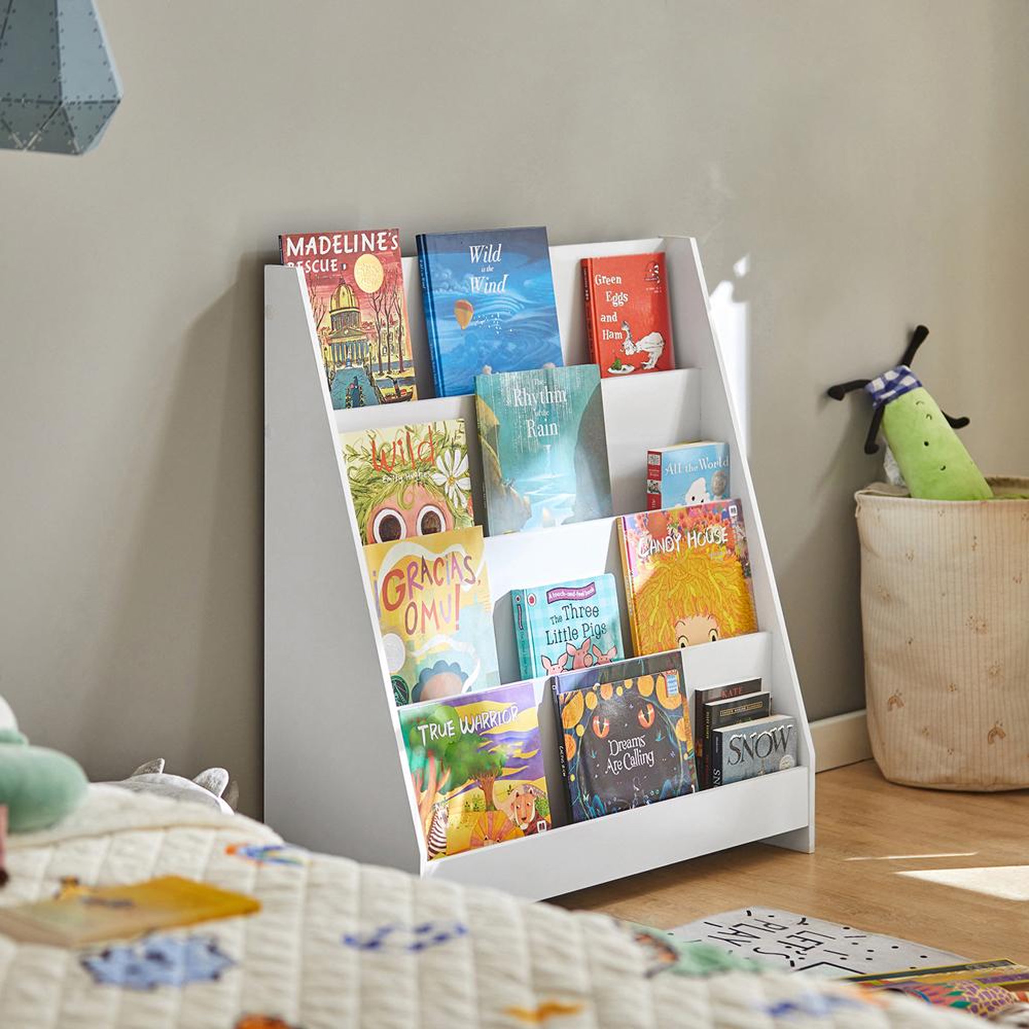 Voir la diapositive 4 : SOBUY SoBuy - Bibliothèque Enfant à 4 étagères - Nordique - KMB32