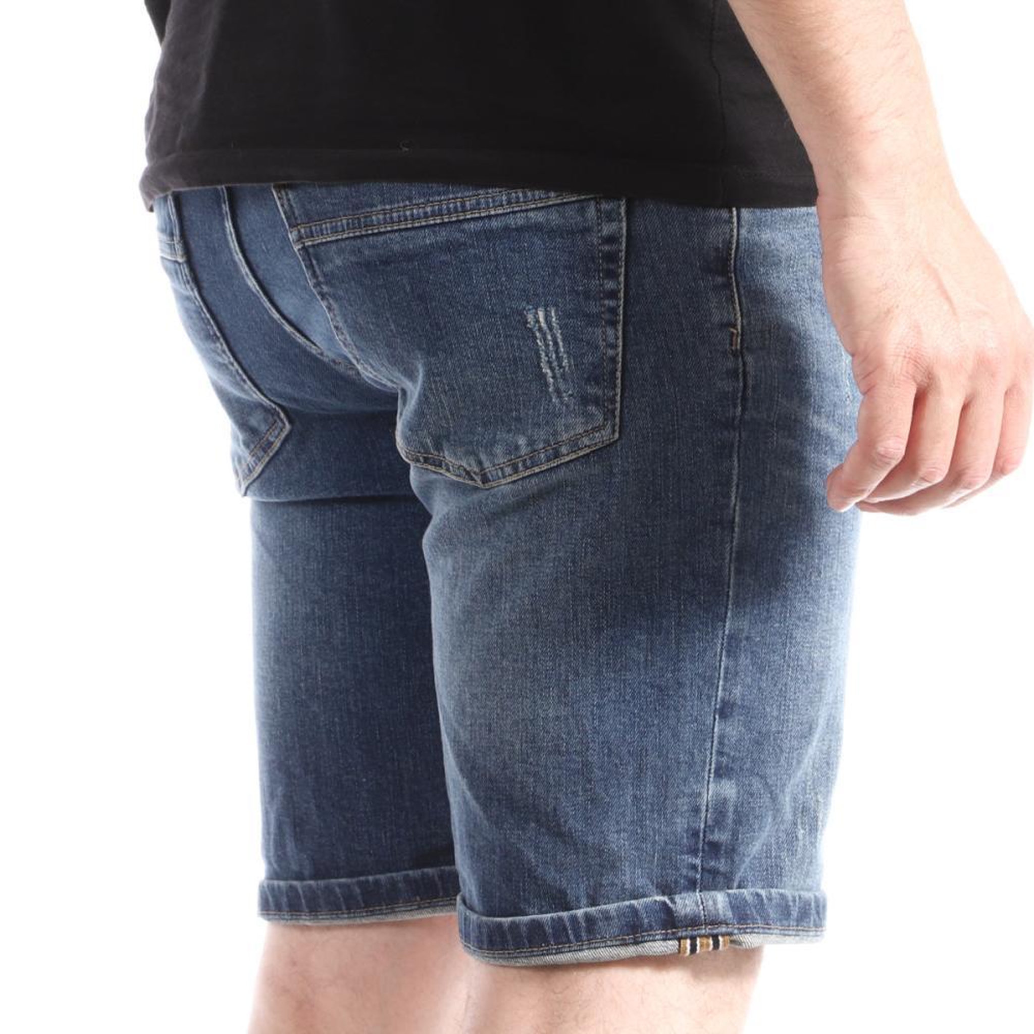 Voir la diapositive 2 : PANAME BROTHERS Short en jeans  Homme Paname Brothers Bradley