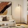 Voir la diapositive 2 : HOMCOM Lampadaire sur pied style rétro H.153 cm piètement mât métal doré abat-jour verre texturé