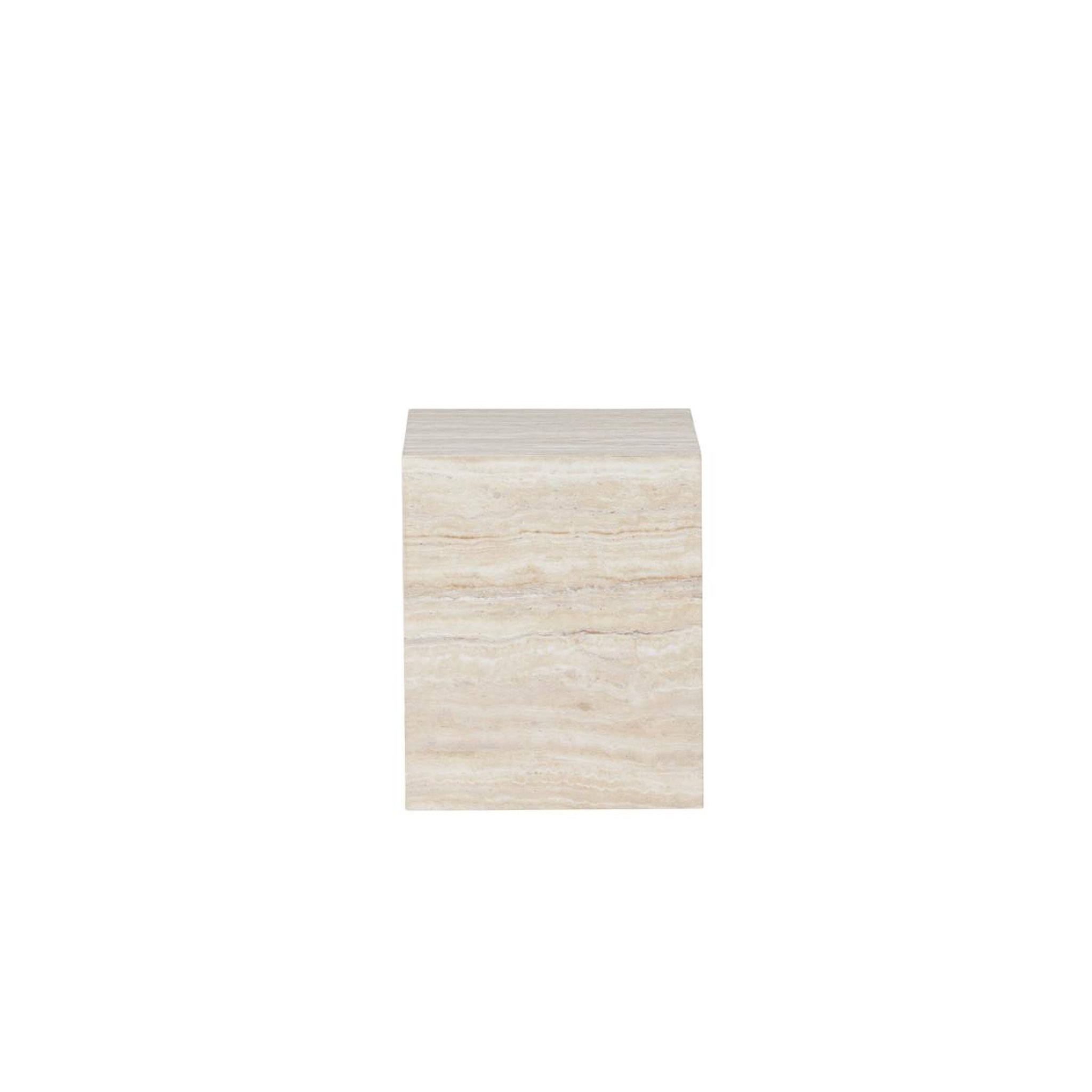 Voir la diapositive 3 : Paris Prix Table d'appoint effet travertin  york  35cm beige
