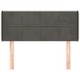 Voir la diapositive 3 : VIDAXL Tete de lit avec oreilles Gris fonce 83x16x78/88 cm Velours