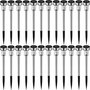 Voir la diapositive 1 : tectake Lot de 24 lampes solaires LED écologiques diffusion d'une lumière blanc froid argent