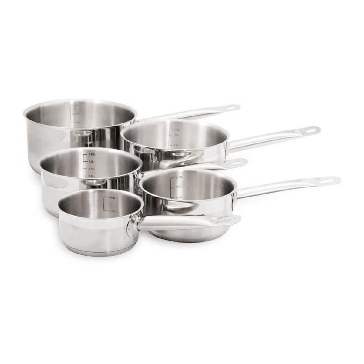 BAUMALU BAUMALU Série 5 casseroles inox Gastronomie 12 a 20 cm - Tous feux dont induction