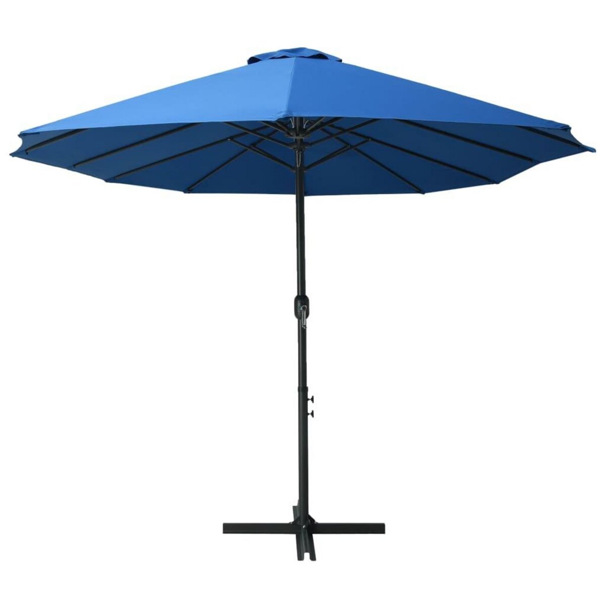 VIDAXL Parasol d'exterieur et poteau en aluminium 460x270 cm Bleu