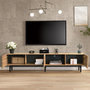 Voir la diapositive 5 : MERAX Meuble tv bois clair 175 cm mdf