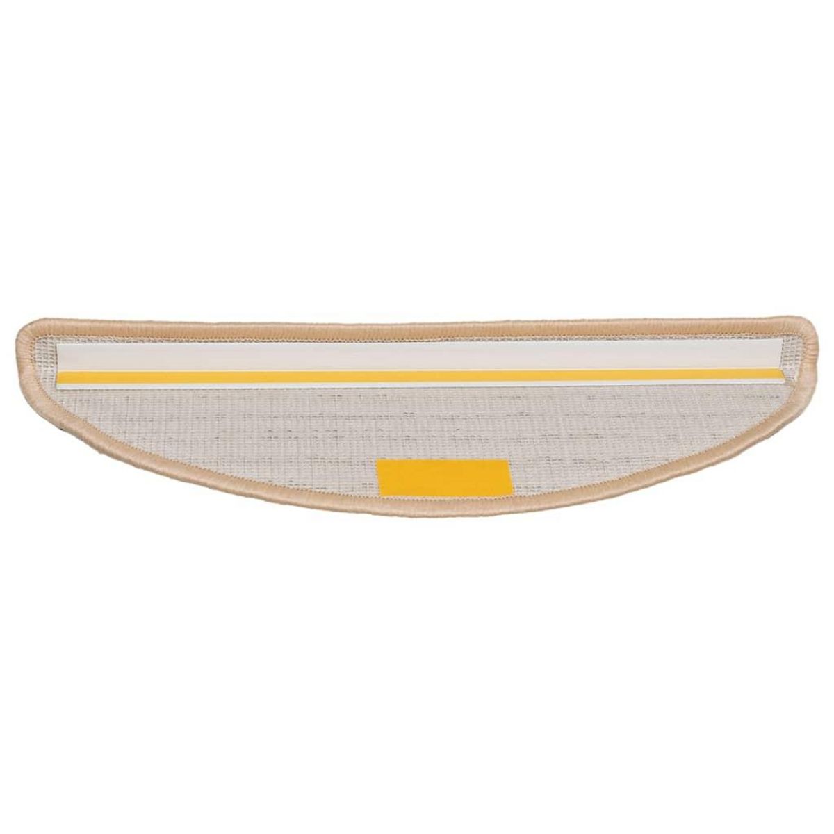 VIDAXL Tapis d'escalier 15 pcs creme 56x17x3 cm